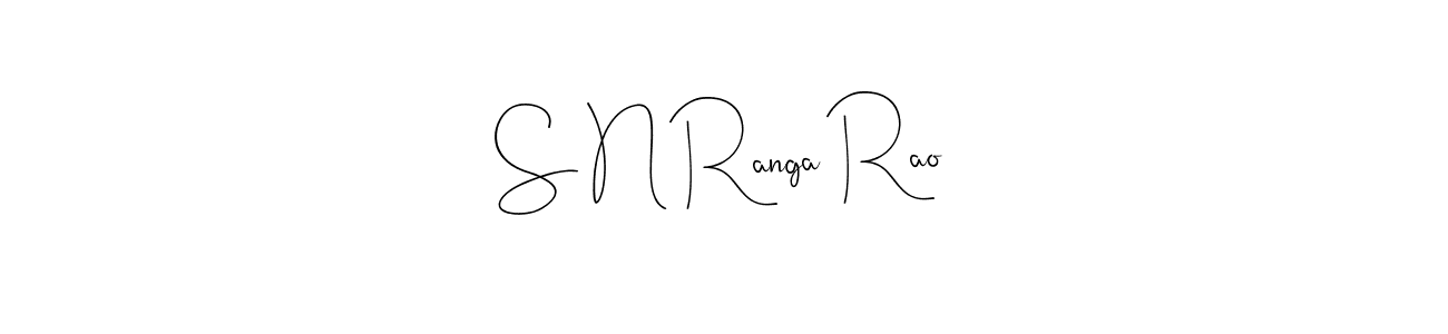 You should practise on your own different ways (Andilay-7BmLP) to write your name (S N Ranga Rao) in signature. don't let someone else do it for you. S N Ranga Rao signature style 4 images and pictures png