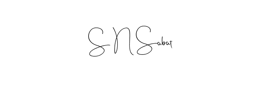 S N Sabat stylish signature style. Best Handwritten Sign (Andilay-7BmLP) for my name. Handwritten Signature Collection Ideas for my name S N Sabat. S N Sabat signature style 4 images and pictures png