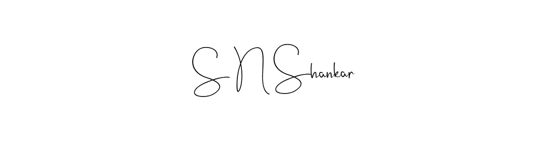 if you are searching for the best signature style for your name S N Shankar. so please give up your signature search. here we have designed multiple signature styles  using Andilay-7BmLP. S N Shankar signature style 4 images and pictures png