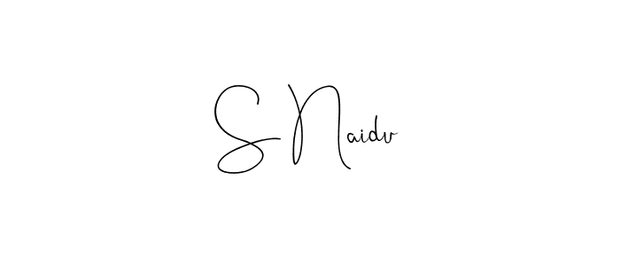 How to make S Naidu name signature. Use Andilay-7BmLP style for creating short signs online. This is the latest handwritten sign. S Naidu signature style 4 images and pictures png