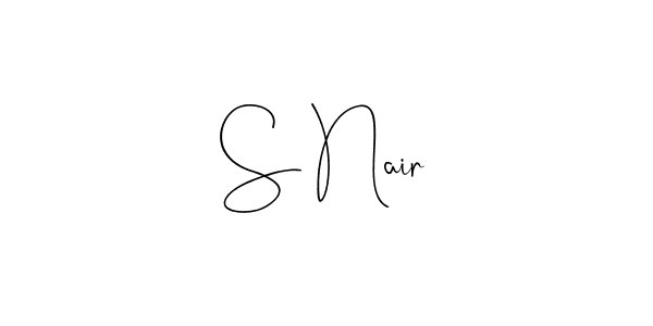 Make a beautiful signature design for name S Nair. Use this online signature maker to create a handwritten signature for free. S Nair signature style 4 images and pictures png