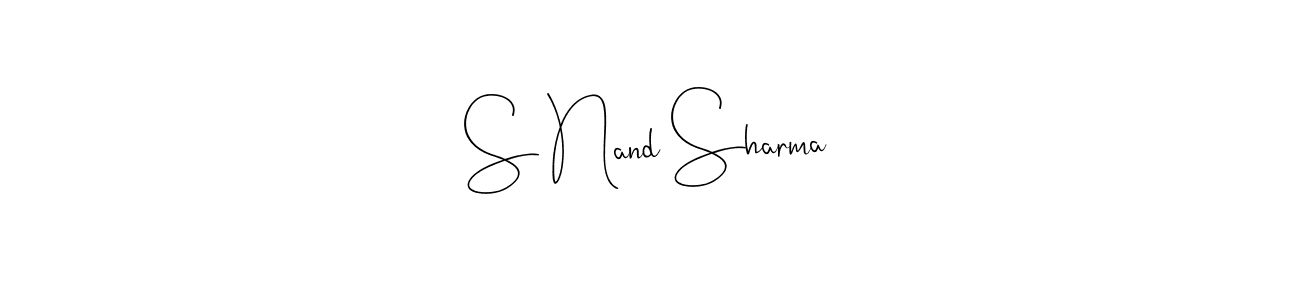 See photos of S Nand Sharma official signature by Spectra . Check more albums & portfolios. Read reviews & check more about Andilay-7BmLP font. S Nand Sharma signature style 4 images and pictures png