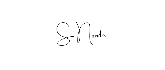 You can use this online signature creator to create a handwritten signature for the name S Nanda. This is the best online autograph maker. S Nanda signature style 4 images and pictures png