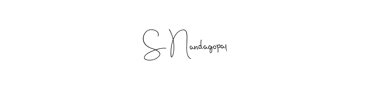 The best way (Andilay-7BmLP) to make a short signature is to pick only two or three words in your name. The name S Nandagopal include a total of six letters. For converting this name. S Nandagopal signature style 4 images and pictures png