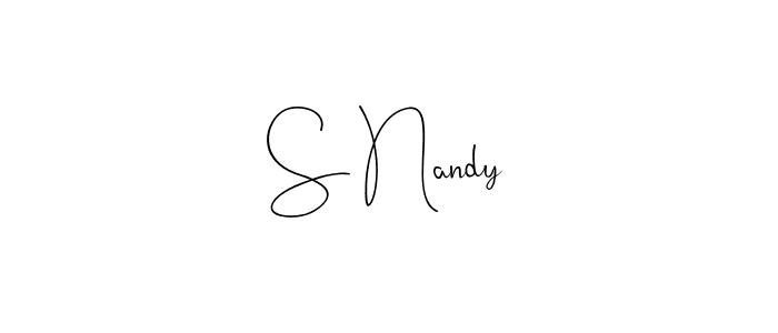 Make a beautiful signature design for name S Nandy. Use this online signature maker to create a handwritten signature for free. S Nandy signature style 4 images and pictures png