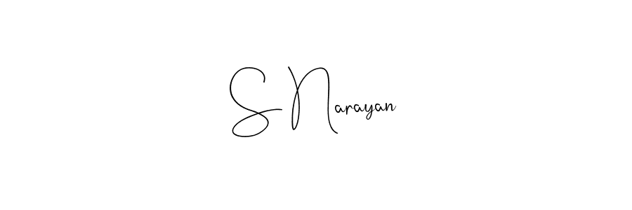 S Narayan stylish signature style. Best Handwritten Sign (Andilay-7BmLP) for my name. Handwritten Signature Collection Ideas for my name S Narayan. S Narayan signature style 4 images and pictures png