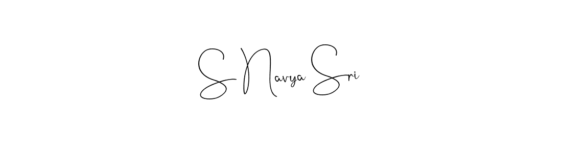 Also we have S Navya Sri name is the best signature style. Create professional handwritten signature collection using Andilay-7BmLP autograph style. S Navya Sri signature style 4 images and pictures png