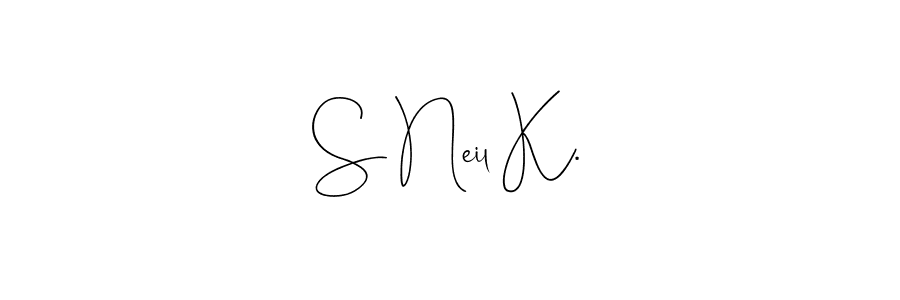 Make a beautiful signature design for name S Neil K.. Use this online signature maker to create a handwritten signature for free. S Neil K. signature style 4 images and pictures png