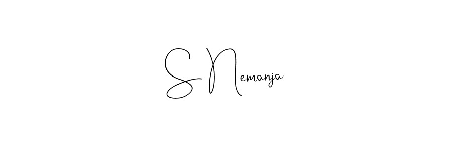 Design your own signature with our free online signature maker. With this signature software, you can create a handwritten (Andilay-7BmLP) signature for name S Nemanja. S Nemanja signature style 4 images and pictures png