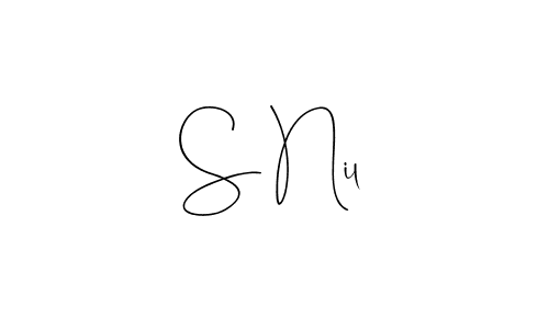 Design your own signature with our free online signature maker. With this signature software, you can create a handwritten (Andilay-7BmLP) signature for name S Nil. S Nil signature style 4 images and pictures png