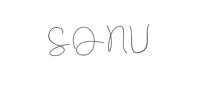 How to make S O N U signature? Andilay-7BmLP is a professional autograph style. Create handwritten signature for S O N U name. S O N U signature style 4 images and pictures png