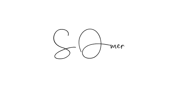 You should practise on your own different ways (Andilay-7BmLP) to write your name (S Omer) in signature. don't let someone else do it for you. S Omer signature style 4 images and pictures png