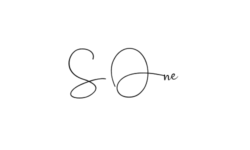 Make a beautiful signature design for name S One. With this signature (Andilay-7BmLP) style, you can create a handwritten signature for free. S One signature style 4 images and pictures png