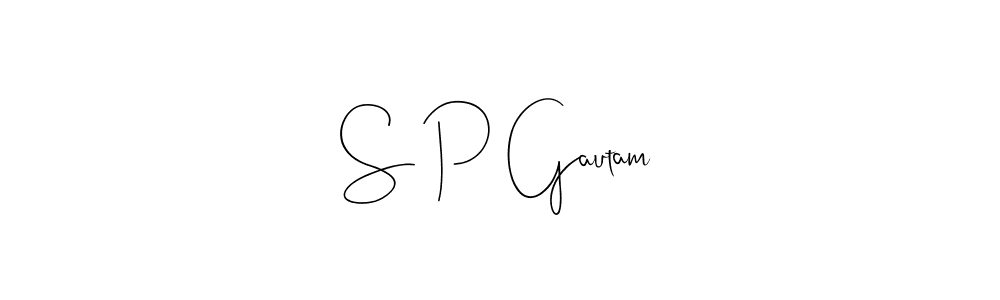 How to make S P Gautam signature? Andilay-7BmLP is a professional autograph style. Create handwritten signature for S P Gautam name. S P Gautam signature style 4 images and pictures png