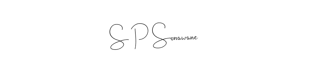 S P Sonawane stylish signature style. Best Handwritten Sign (Andilay-7BmLP) for my name. Handwritten Signature Collection Ideas for my name S P Sonawane. S P Sonawane signature style 4 images and pictures png