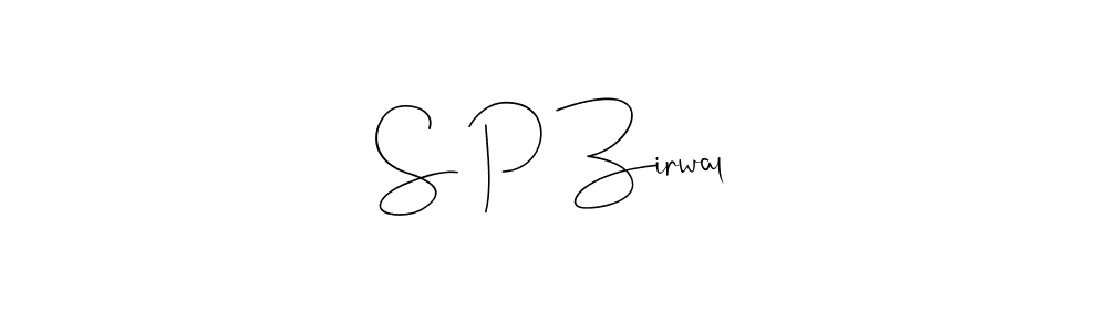 How to make S P Zirwal signature? Andilay-7BmLP is a professional autograph style. Create handwritten signature for S P Zirwal name. S P Zirwal signature style 4 images and pictures png