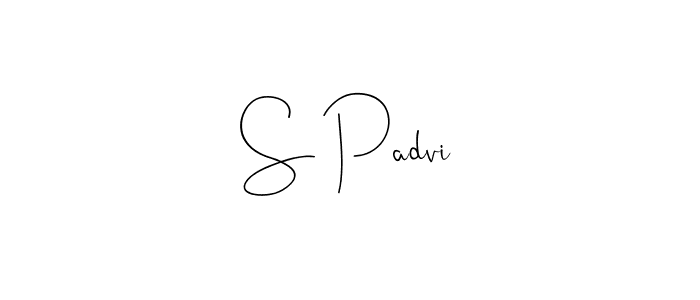 Create a beautiful signature design for name S Padvi. With this signature (Andilay-7BmLP) fonts, you can make a handwritten signature for free. S Padvi signature style 4 images and pictures png