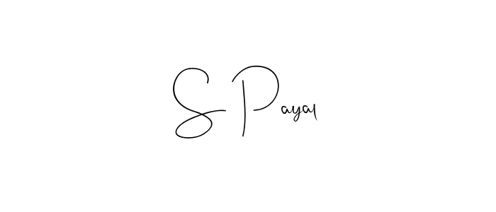 The best way (Andilay-7BmLP) to make a short signature is to pick only two or three words in your name. The name S Payal include a total of six letters. For converting this name. S Payal signature style 4 images and pictures png