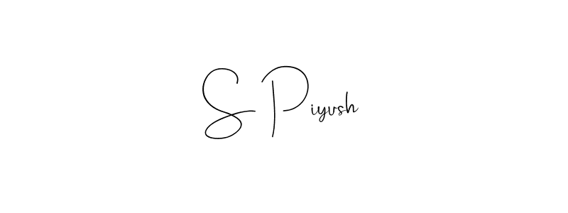 Andilay-7BmLP is a professional signature style that is perfect for those who want to add a touch of class to their signature. It is also a great choice for those who want to make their signature more unique. Get S Piyush name to fancy signature for free. S Piyush signature style 4 images and pictures png