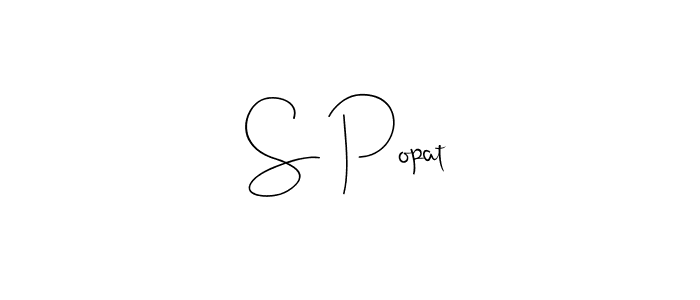 Create a beautiful signature design for name S Popat. With this signature (Andilay-7BmLP) fonts, you can make a handwritten signature for free. S Popat signature style 4 images and pictures png