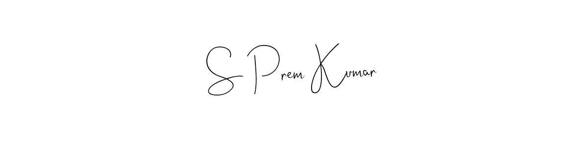 How to make S Prem Kumar name signature. Use Andilay-7BmLP style for creating short signs online. This is the latest handwritten sign. S Prem Kumar signature style 4 images and pictures png