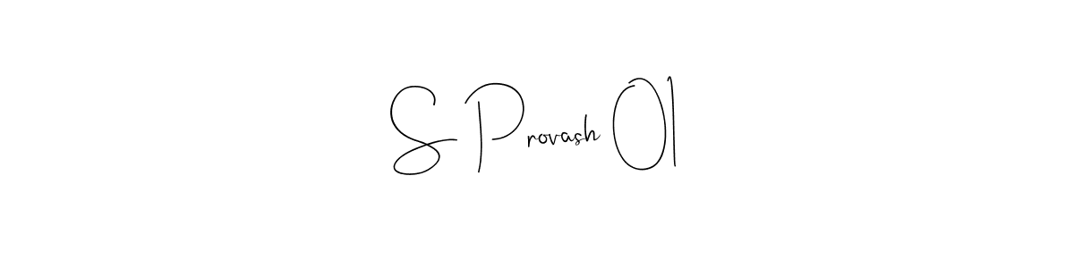 Use a signature maker to create a handwritten signature online. With this signature software, you can design (Andilay-7BmLP) your own signature for name S Provash 01. S Provash 01 signature style 4 images and pictures png