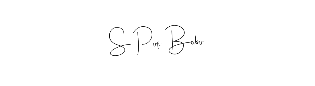 Make a beautiful signature design for name S Puli Babu. Use this online signature maker to create a handwritten signature for free. S Puli Babu signature style 4 images and pictures png