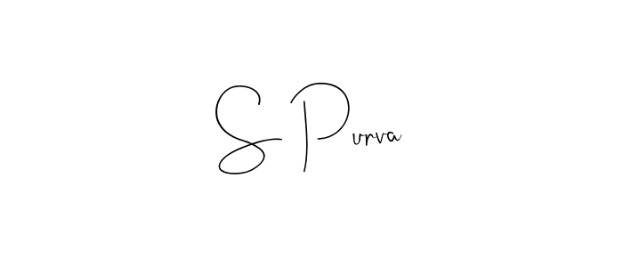 Also You can easily find your signature by using the search form. We will create S Purva name handwritten signature images for you free of cost using Andilay-7BmLP sign style. S Purva signature style 4 images and pictures png
