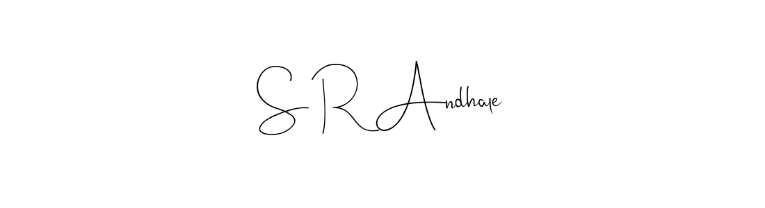 Make a beautiful signature design for name S R Andhale. With this signature (Andilay-7BmLP) style, you can create a handwritten signature for free. S R Andhale signature style 4 images and pictures png
