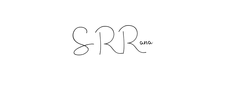 You should practise on your own different ways (Andilay-7BmLP) to write your name (S R Rana) in signature. don't let someone else do it for you. S R Rana signature style 4 images and pictures png