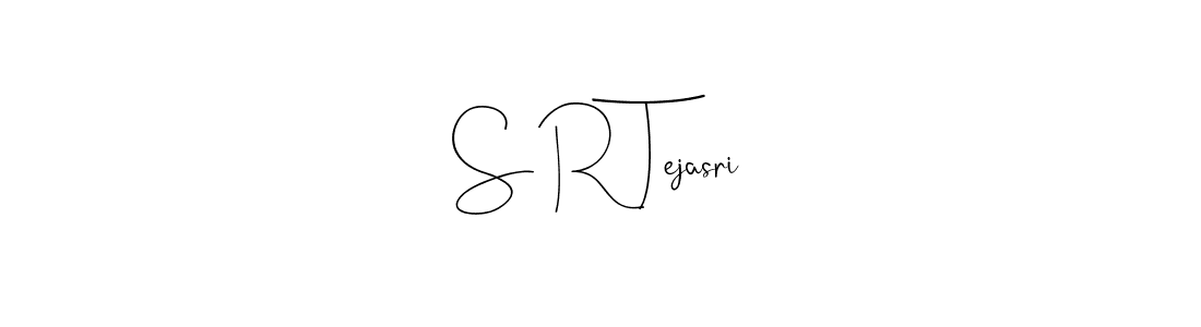 The best way (Andilay-7BmLP) to make a short signature is to pick only two or three words in your name. The name S R Tejasri include a total of six letters. For converting this name. S R Tejasri signature style 4 images and pictures png