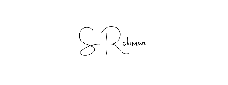 Make a beautiful signature design for name S Rahman. Use this online signature maker to create a handwritten signature for free. S Rahman signature style 4 images and pictures png