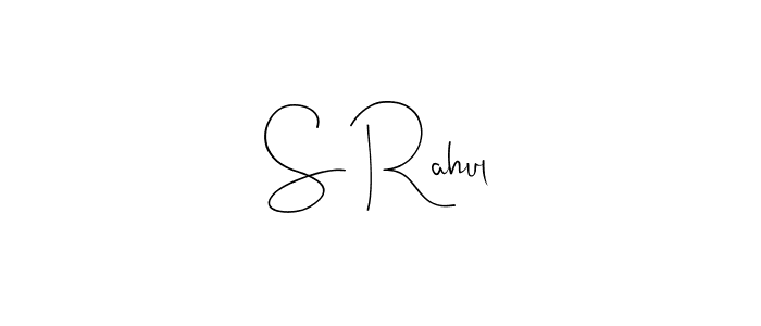 Make a beautiful signature design for name S Rahul. With this signature (Andilay-7BmLP) style, you can create a handwritten signature for free. S Rahul signature style 4 images and pictures png