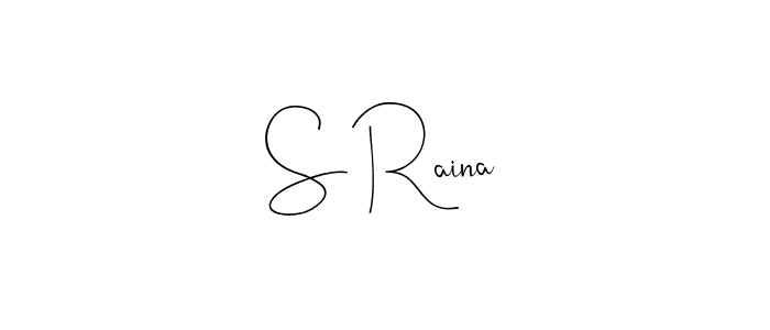 How to make S Raina signature? Andilay-7BmLP is a professional autograph style. Create handwritten signature for S Raina name. S Raina signature style 4 images and pictures png