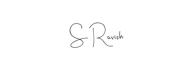 You should practise on your own different ways (Andilay-7BmLP) to write your name (S Ravish) in signature. don't let someone else do it for you. S Ravish signature style 4 images and pictures png
