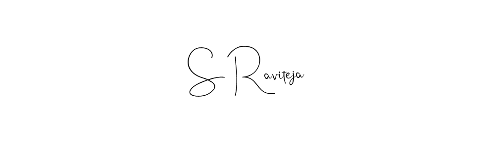 How to make S Raviteja name signature. Use Andilay-7BmLP style for creating short signs online. This is the latest handwritten sign. S Raviteja signature style 4 images and pictures png