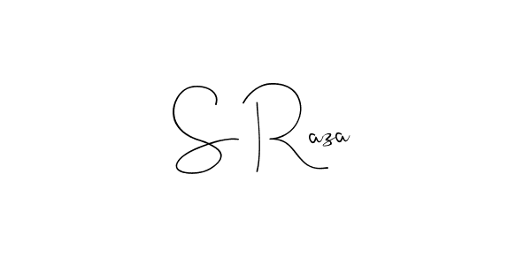 You should practise on your own different ways (Andilay-7BmLP) to write your name (S Raza) in signature. don't let someone else do it for you. S Raza signature style 4 images and pictures png