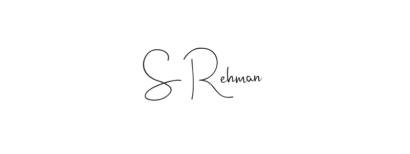 The best way (Andilay-7BmLP) to make a short signature is to pick only two or three words in your name. The name S Rehman include a total of six letters. For converting this name. S Rehman signature style 4 images and pictures png