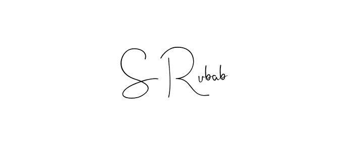 Make a beautiful signature design for name S Rubab. Use this online signature maker to create a handwritten signature for free. S Rubab signature style 4 images and pictures png