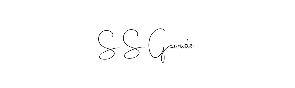 Make a beautiful signature design for name S S Gawade. Use this online signature maker to create a handwritten signature for free. S S Gawade signature style 4 images and pictures png