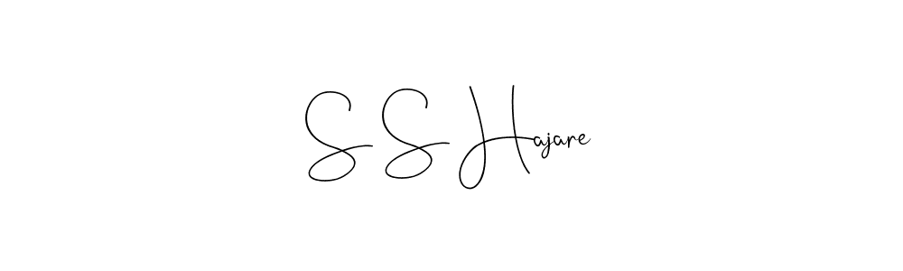 You should practise on your own different ways (Andilay-7BmLP) to write your name (S S Hajare) in signature. don't let someone else do it for you. S S Hajare signature style 4 images and pictures png