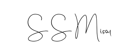 Looking for an artistic signature for S S Misal? The Andilay-7BmLP calligraphy style gives a sophisticated flow suitable for business cards and emails. S S Misal signature style 4 images and pictures png
