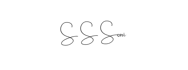 Also You can easily find your signature by using the search form. We will create S S Soni name handwritten signature images for you free of cost using Andilay-7BmLP sign style. S S Soni signature style 4 images and pictures png