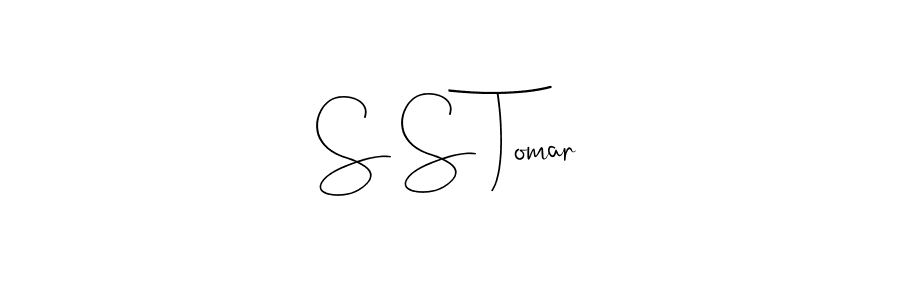 Andilay-7BmLP is a professional signature style that is perfect for those who want to add a touch of class to their signature. It is also a great choice for those who want to make their signature more unique. Get S S Tomar name to fancy signature for free. S S Tomar signature style 4 images and pictures png
