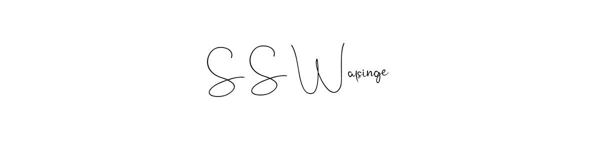 Also we have S S Walsinge name is the best signature style. Create professional handwritten signature collection using Andilay-7BmLP autograph style. S S Walsinge signature style 4 images and pictures png