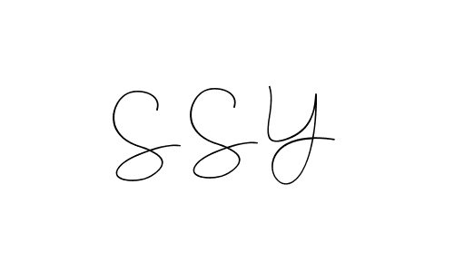 if you are searching for the best signature style for your name S S Y. so please give up your signature search. here we have designed multiple signature styles  using Andilay-7BmLP. S S Y signature style 4 images and pictures png