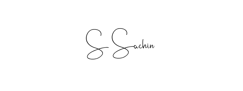 You should practise on your own different ways (Andilay-7BmLP) to write your name (S Sachin) in signature. don't let someone else do it for you. S Sachin signature style 4 images and pictures png