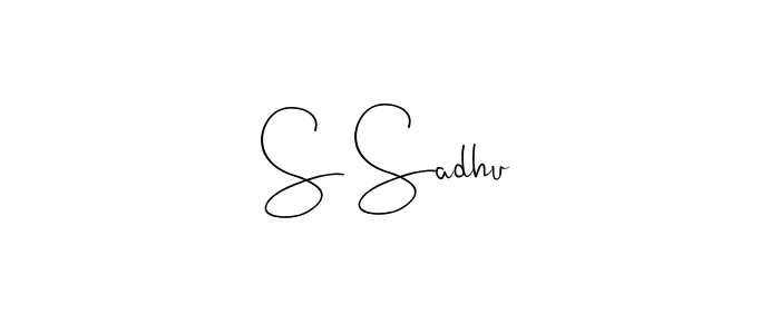 How to make S Sadhu signature? Andilay-7BmLP is a professional autograph style. Create handwritten signature for S Sadhu name. S Sadhu signature style 4 images and pictures png