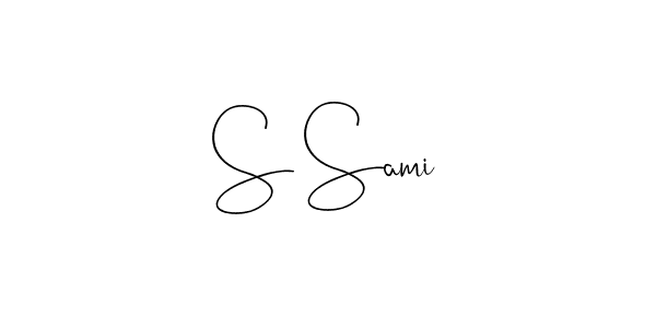 You should practise on your own different ways (Andilay-7BmLP) to write your name (S Sami) in signature. don't let someone else do it for you. S Sami signature style 4 images and pictures png