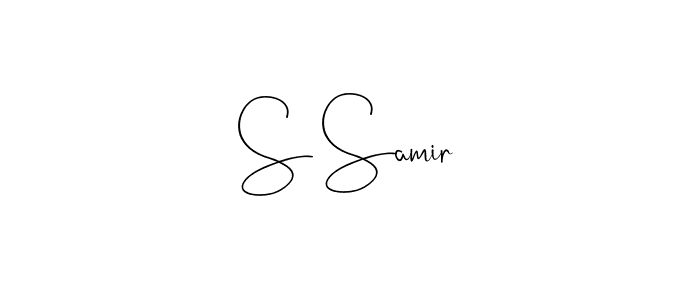 Make a beautiful signature design for name S Samir. Use this online signature maker to create a handwritten signature for free. S Samir signature style 4 images and pictures png